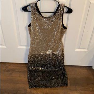 Black and gold Ombré sequin dress (Venus)